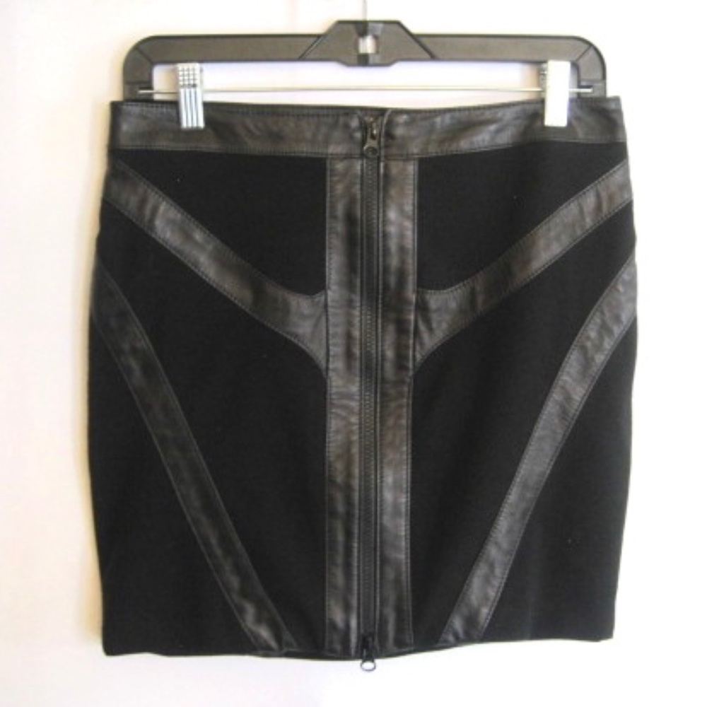 Danier Leather/Knit Mini Skirt